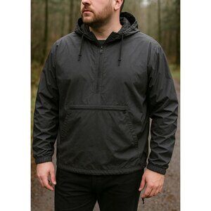 Vintage 90s GAP Anorak Pullover Windbreaker Jacket Mens XL Black Y2K Nylon